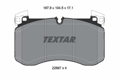 Textar bremsbelagsatz - textar,